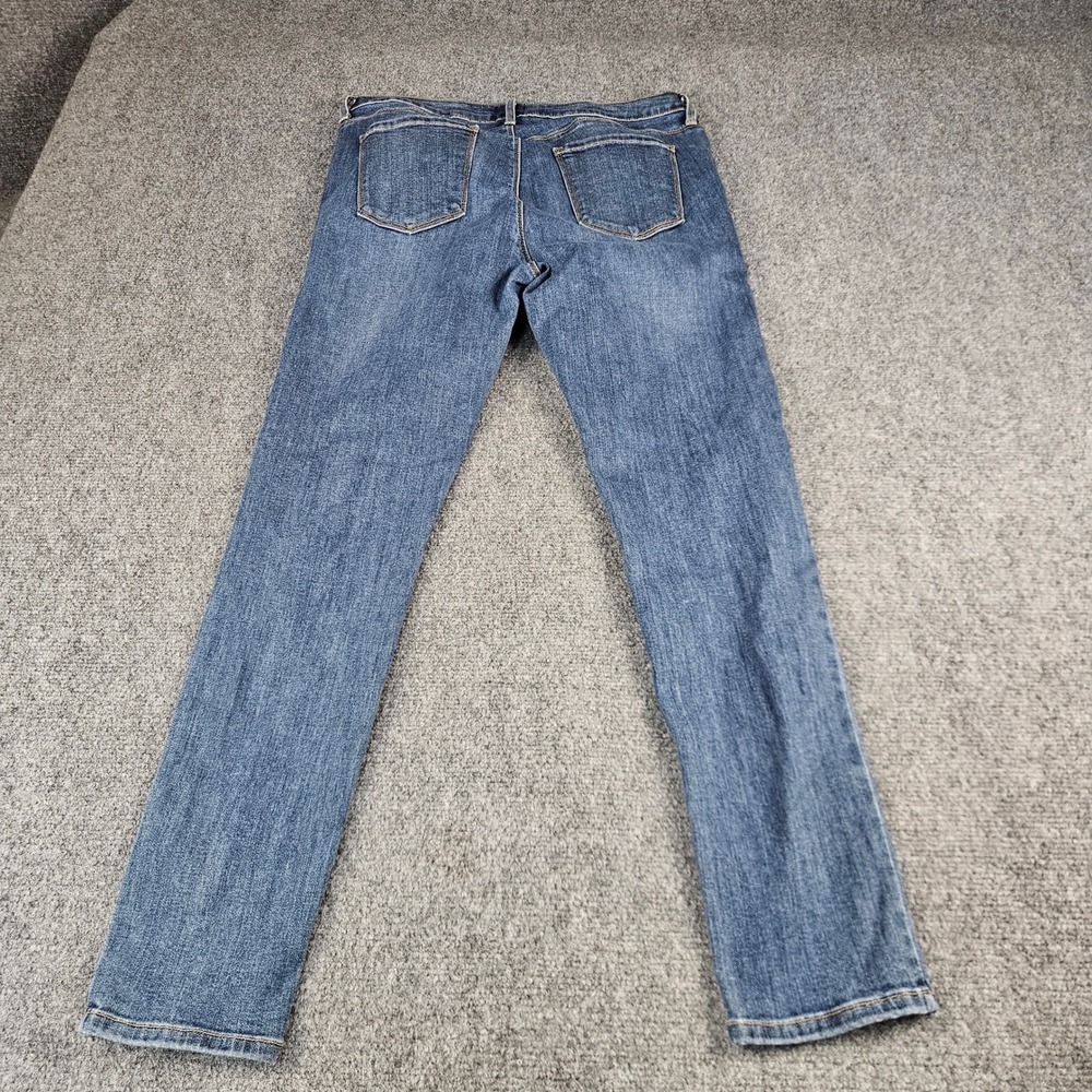 Just Black Denim Front Seam Skinny Jeans Medium Wash Made in USA Size 29 - Picture 7 of 7